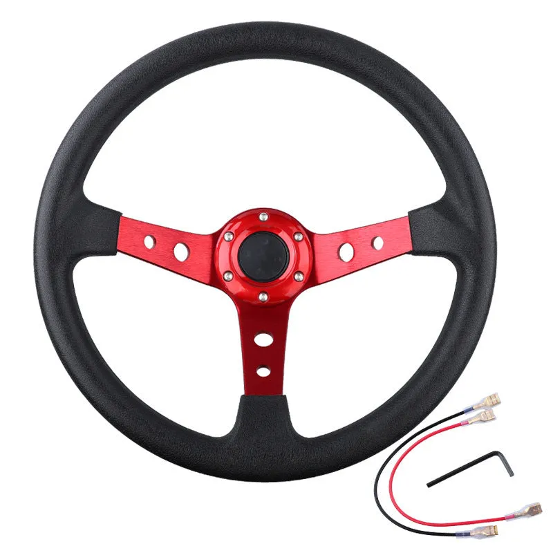 Car modified general PU steering wheel for 70mm hole spacing in multiple colours