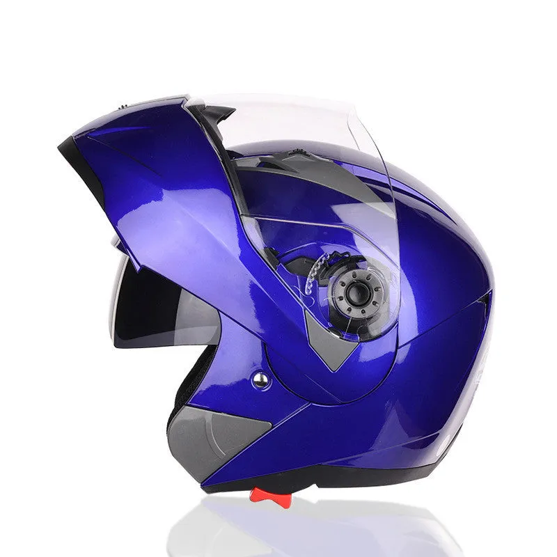 Plastic motorcycle helmet in selected colour with 36cm length 27cm width