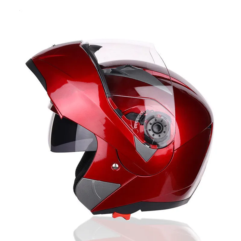 Plastic motorcycle helmet in selected colour with 36cm length 27cm width