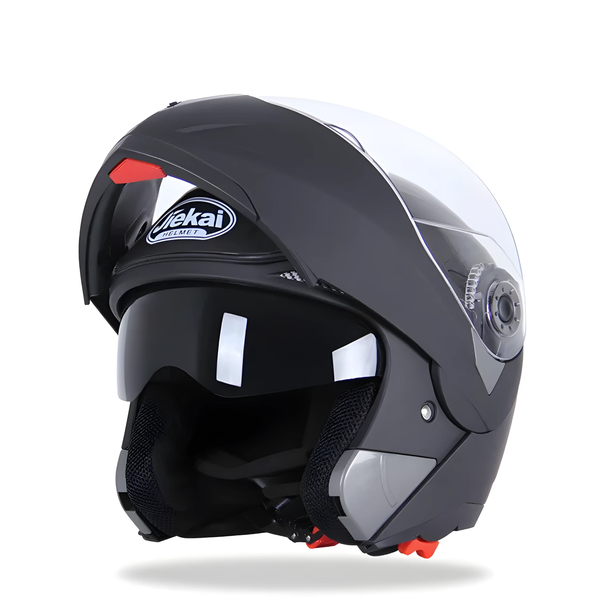 Plastic motorcycle helmet in selected colour with 36cm length 27cm width