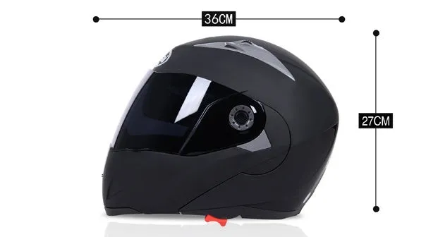 Plastic motorcycle helmet in selected colour with 36cm length 27cm width