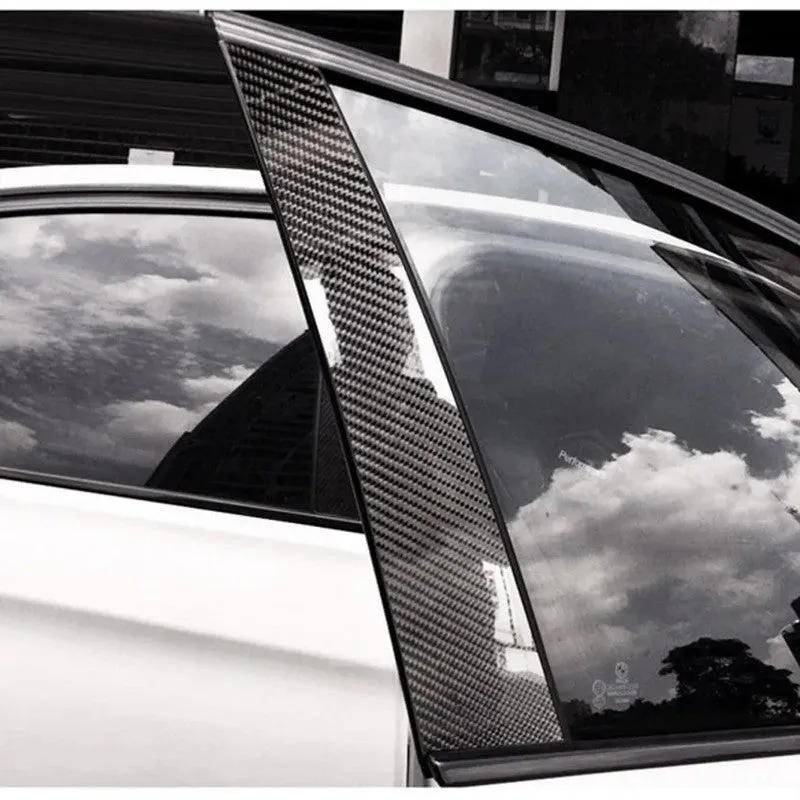 Car door anti-collision strip with carbon fiber pattern in multiple width and length options