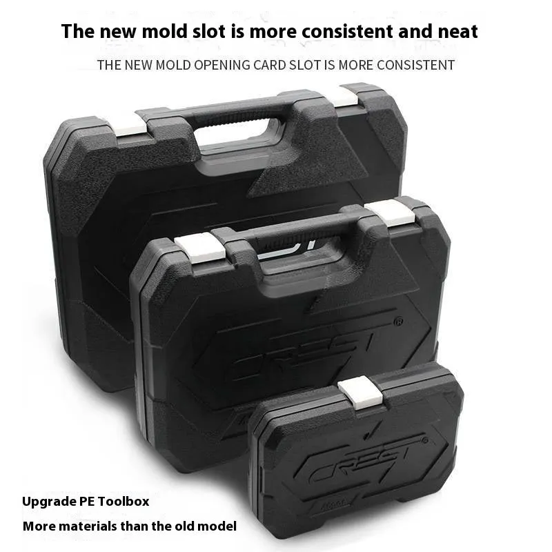 Auto repair multifunctional tool set with 150-piece flying socket wrenches, upgraded curved handle 72 teeth, black finish