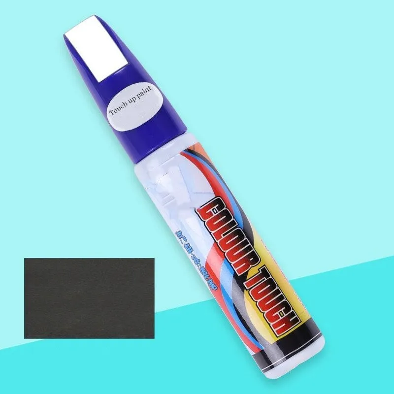 Automotive scratch repair kit with paint pen, wax, sponge, sandpaper in 10 colour options