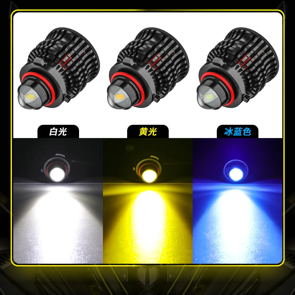 60W LED fog lamp with laser lens aluminium housing fits 9005 HB3 9006 HB4 H8 H11 sockets white yellow blue light
