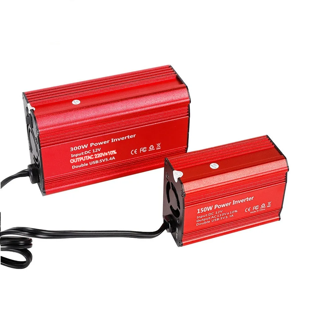 FM300X 300W modified wave car inverter with aluminium alloy shell in compact 125x80x46mm size