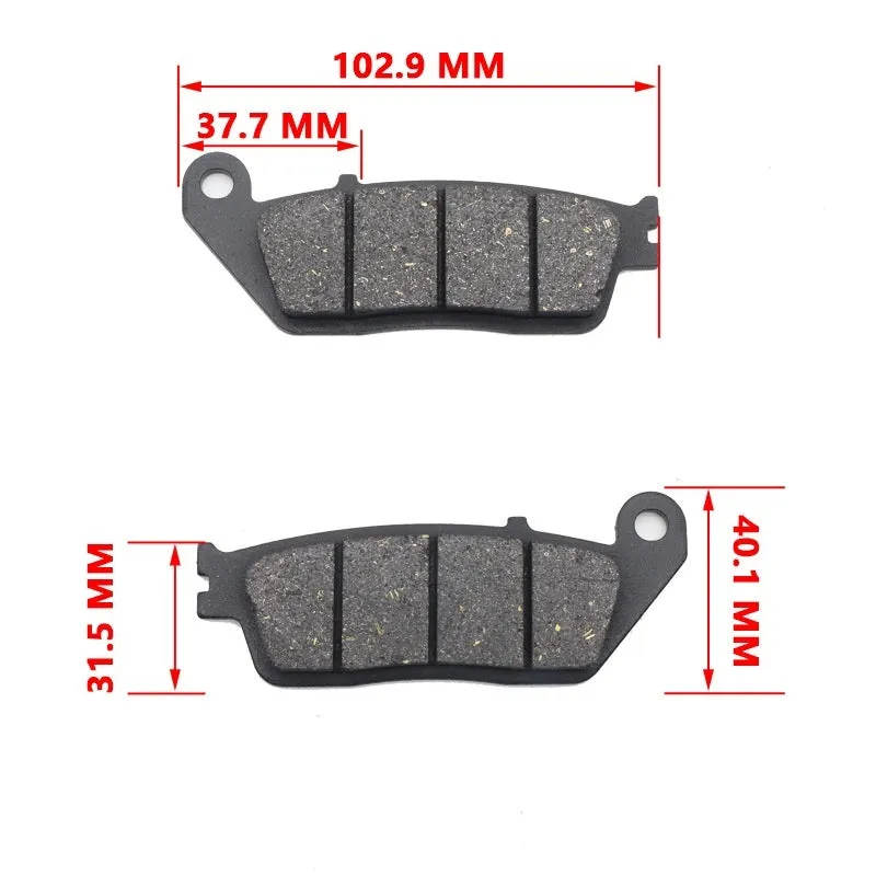 FA142 semi-metal motorcycle brake pad set with four pads for Honda models