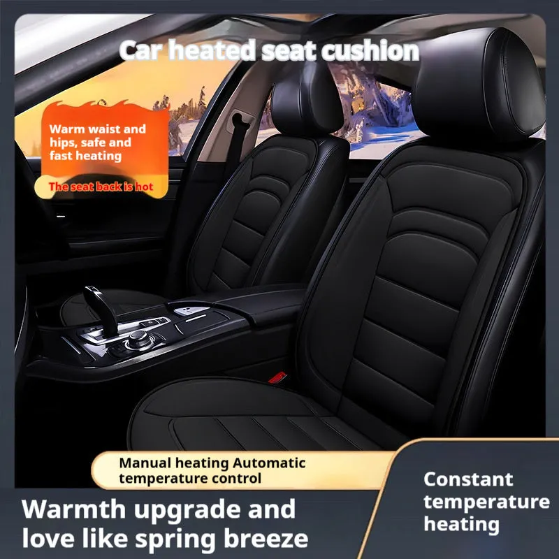 Winter solid colour car plush warm cushion in black with synthetic fibre fill and hemmed edge
