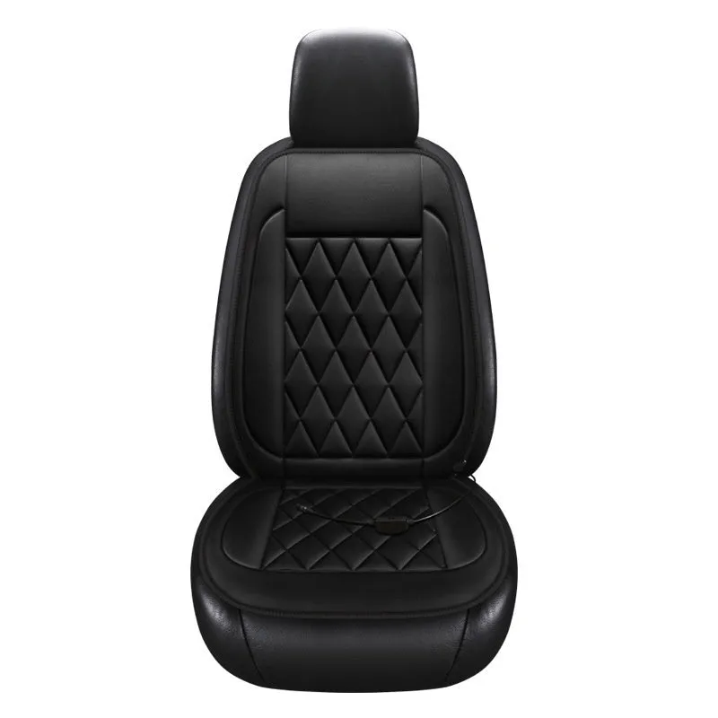 Winter solid colour car plush warm cushion in black with synthetic fibre fill and hemmed edge
