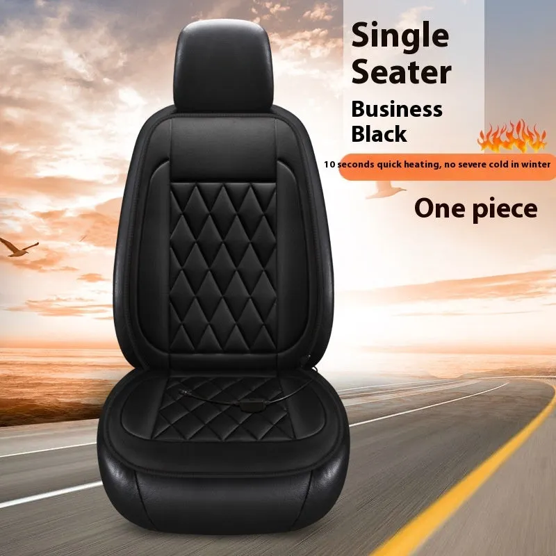 Winter solid colour car plush warm cushion in black with synthetic fibre fill and hemmed edge