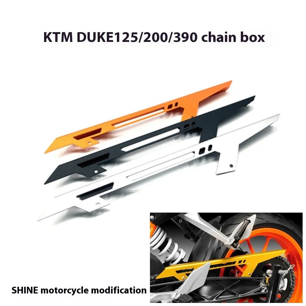 Aluminium alloy chain decorative cover for KTM DUKE125 DUKE200 DUKE390 in black colour option