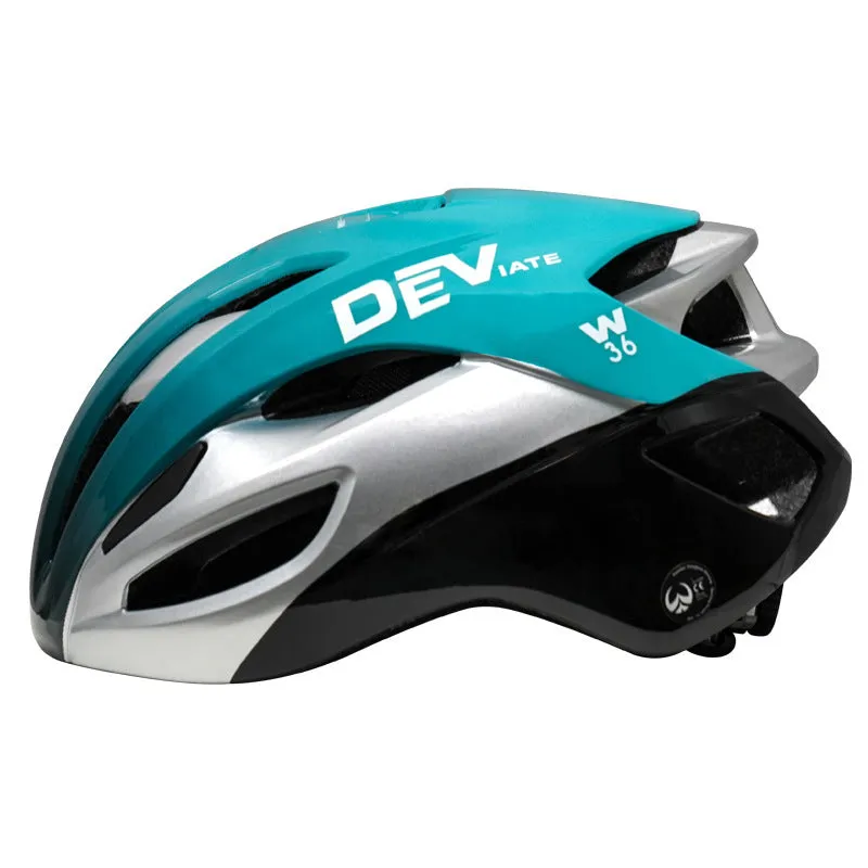 Adult mountain bike helmet with integrated molding EPS PC material free size black red silver colour