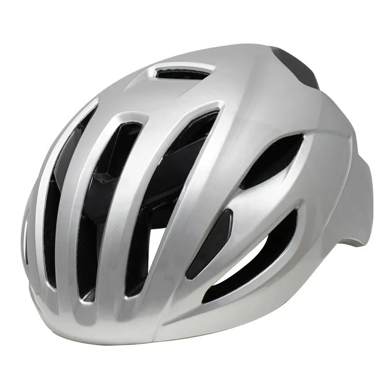 Adult mountain bike helmet with integrated molding EPS PC material free size black red silver colour