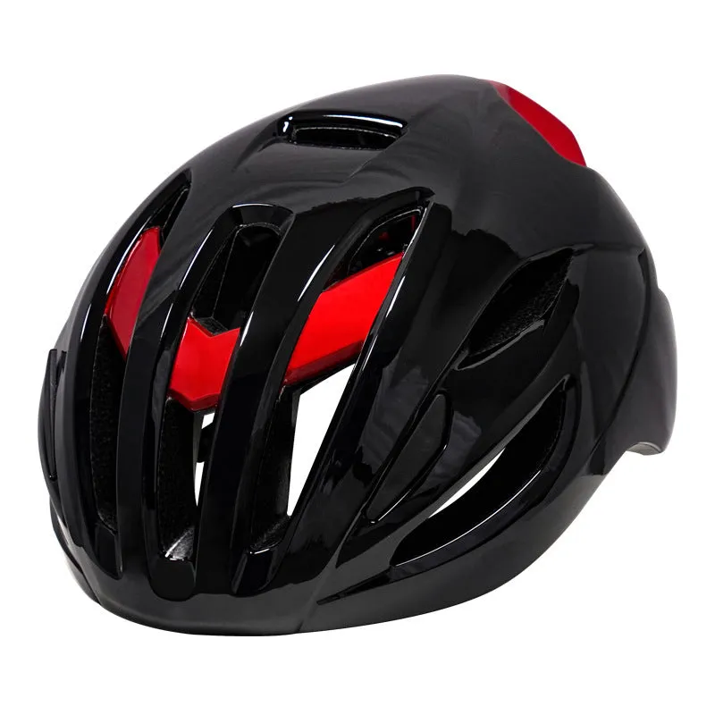 Adult mountain bike helmet with integrated molding EPS PC material free size black red silver colour