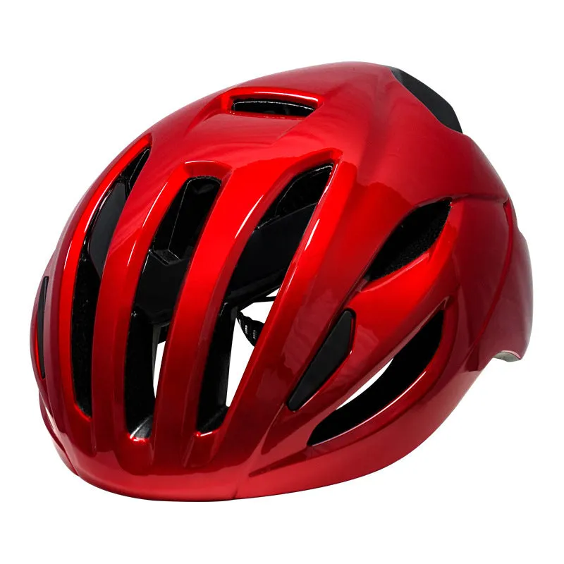 Adult mountain bike helmet with integrated molding EPS PC material free size black red silver colour