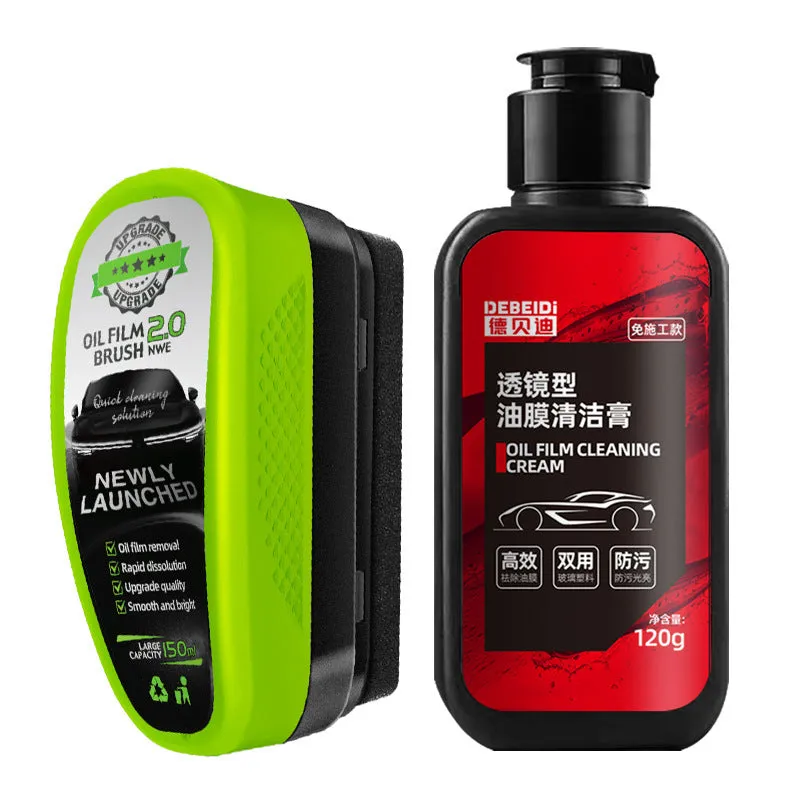 Green car glass wiper oil-removing crystal plating coating 150ml bottle with cloth