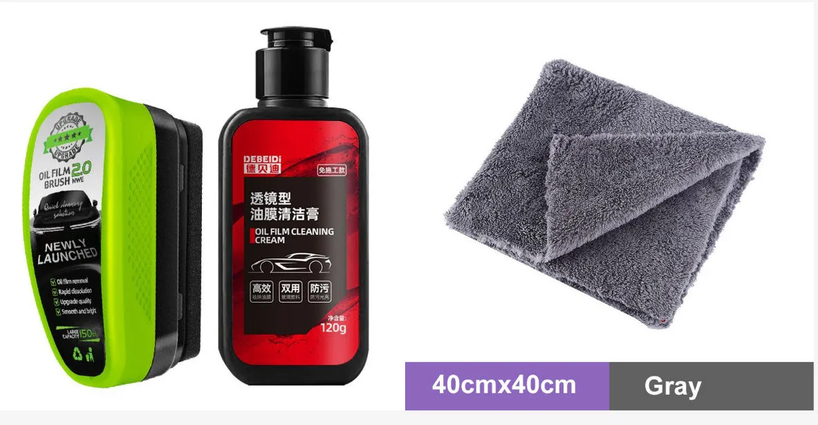 Green car glass wiper oil-removing crystal plating coating 150ml bottle with cloth