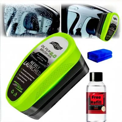 Green car glass wiper oil-removing crystal plating coating 150ml bottle with cloth