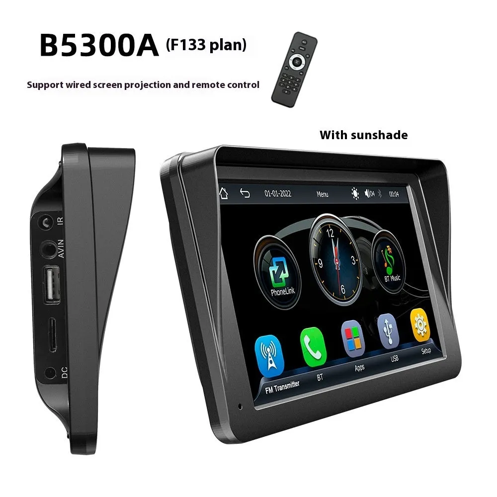 Portable car player with 7 inch HD LCD screen and Wireless CarPlay for vehicle navigation