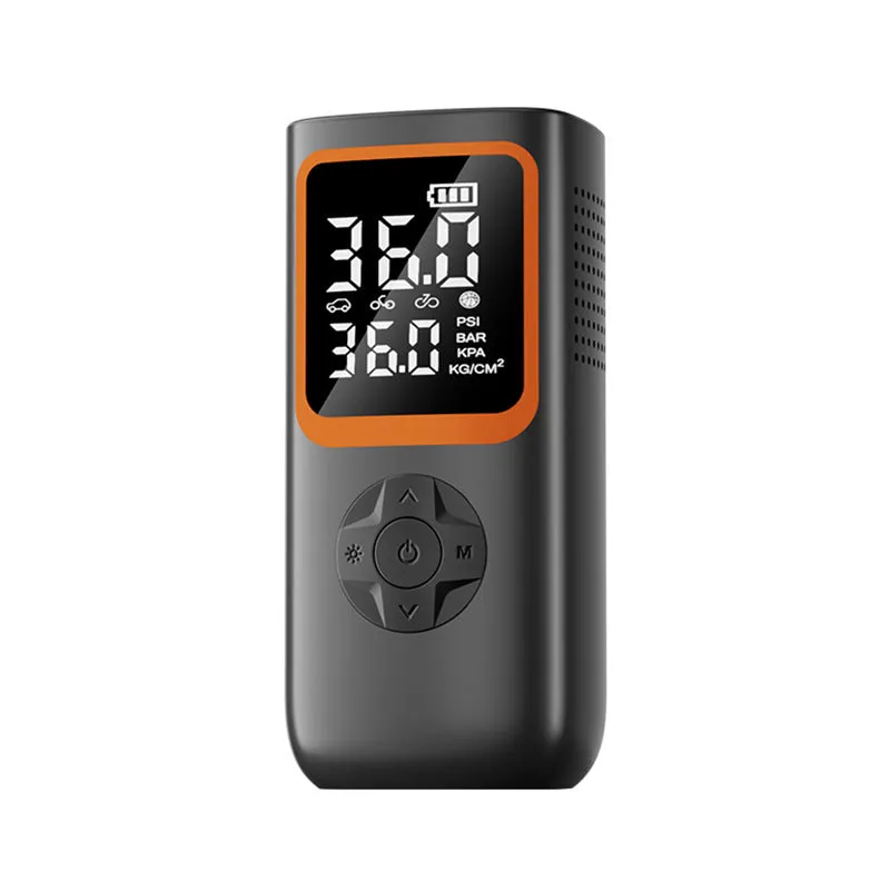 Wireless car handheld inflator pump with dual digital display and USB Type-C charging