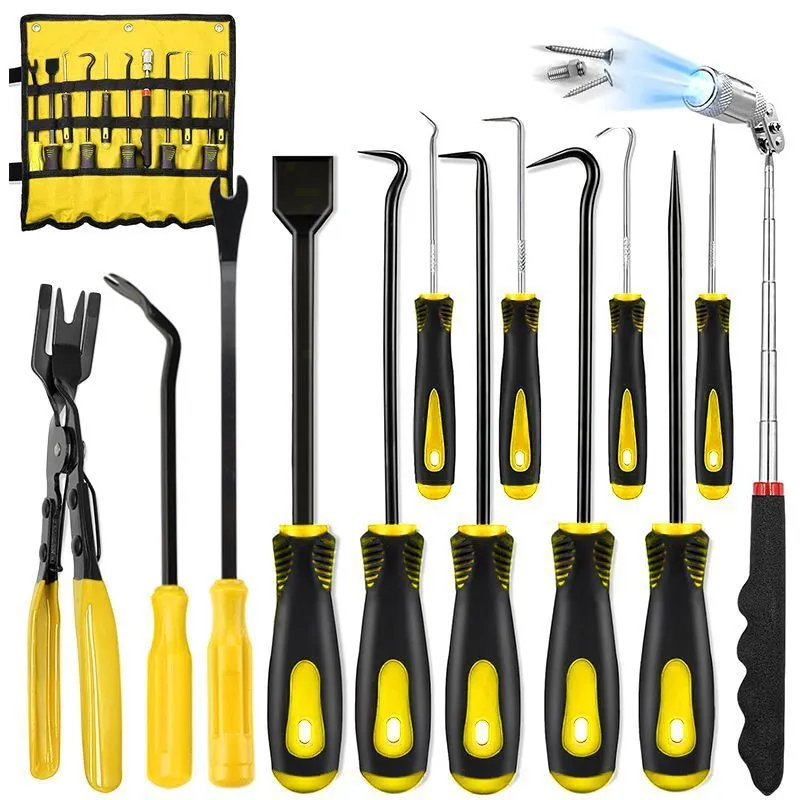 13-piece oil seal screwdriver hook set in blue colour with Oxford cloth bag