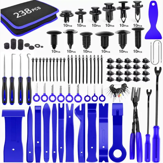 13-piece oil seal screwdriver hook set in blue colour with Oxford cloth bag