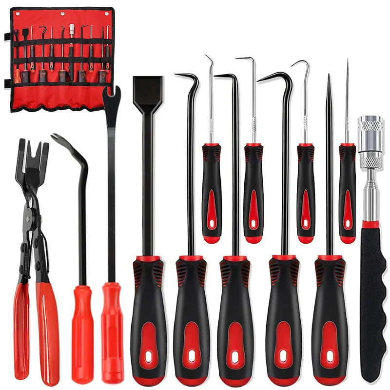 13-piece oil seal screwdriver hook set in blue colour with Oxford cloth bag