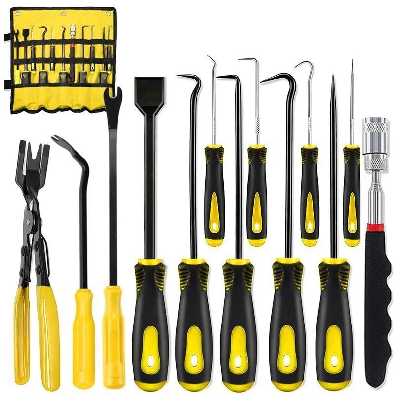 13-piece oil seal screwdriver hook set in blue colour with Oxford cloth bag