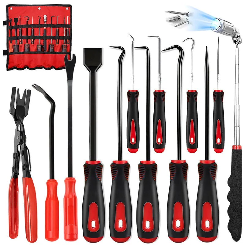 13-piece oil seal screwdriver hook set in blue colour with Oxford cloth bag