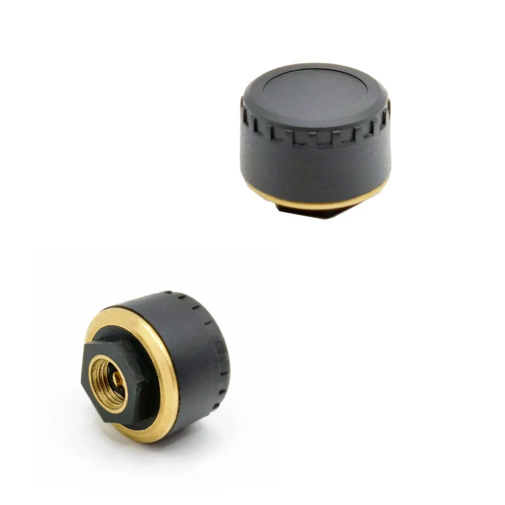 Black Bluetooth tyre pressure monitors for mobile phone display with four sensors
