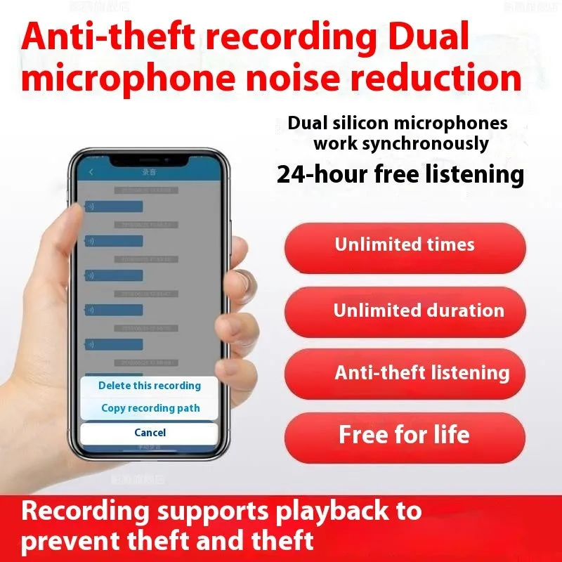 Car GPS tracker locator device with 4G positioning, SOS alarm, and recording microphones