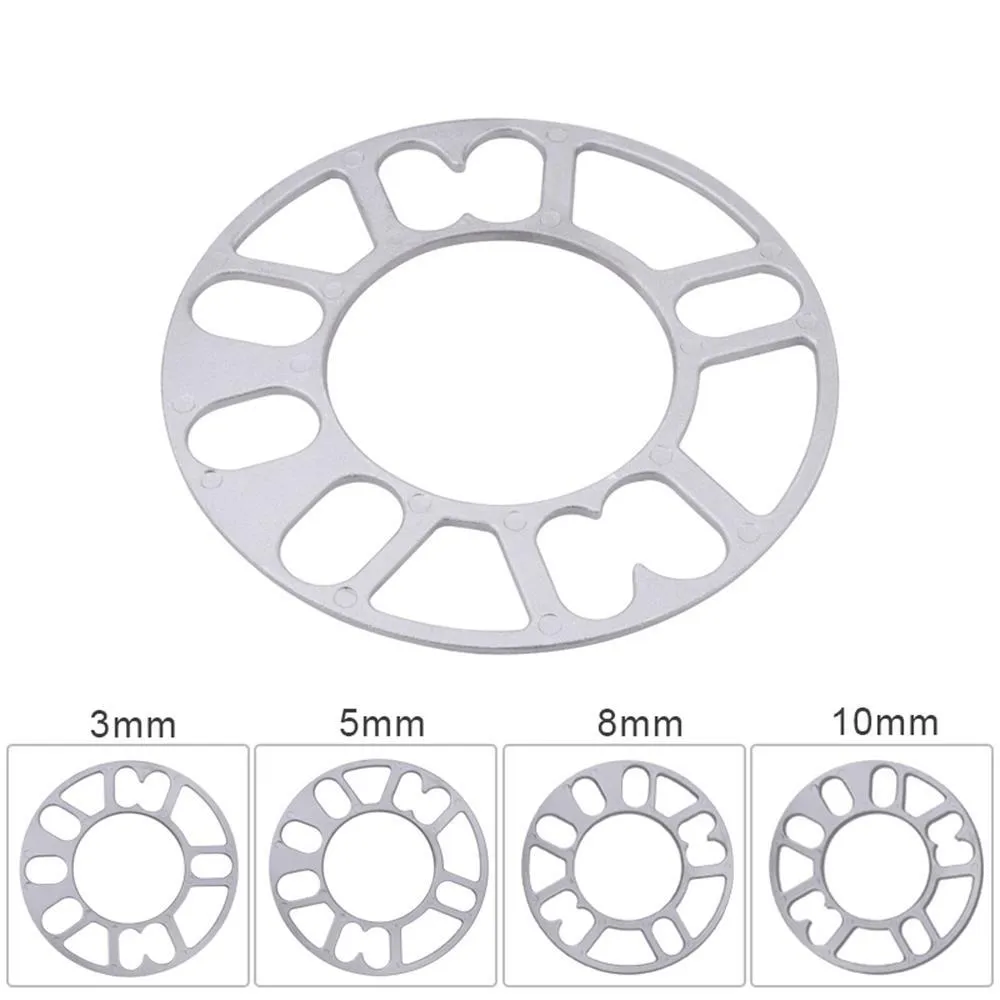 Automotive wheel hub widening gasket spacers in multiple thicknesses for brake caliper clearance