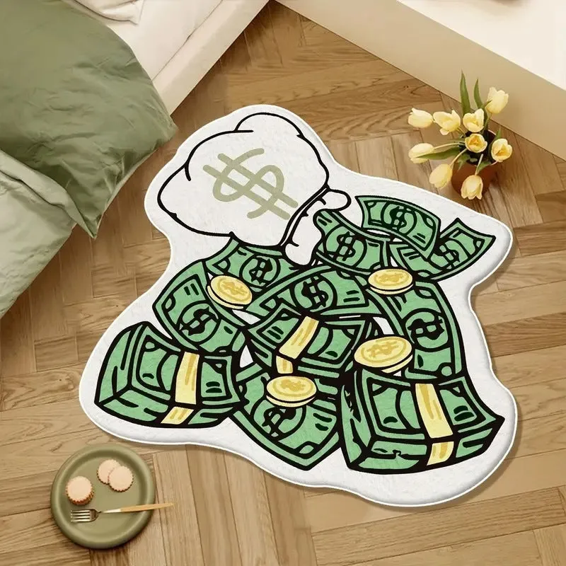 Cartoon non-slip absorbent bathroom mat in polyester fibre, anti-fouling, available in 40x60cm size
