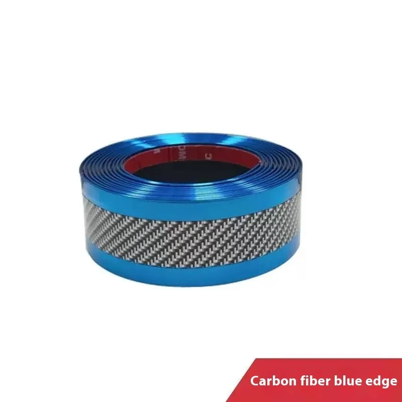 Automobile door strip with carbon diamond particles in silver colour on car door edge