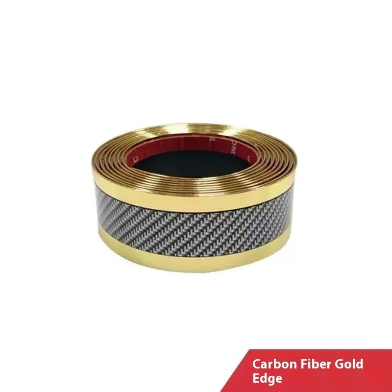 Automobile door strip with carbon diamond particles in silver colour on car door edge