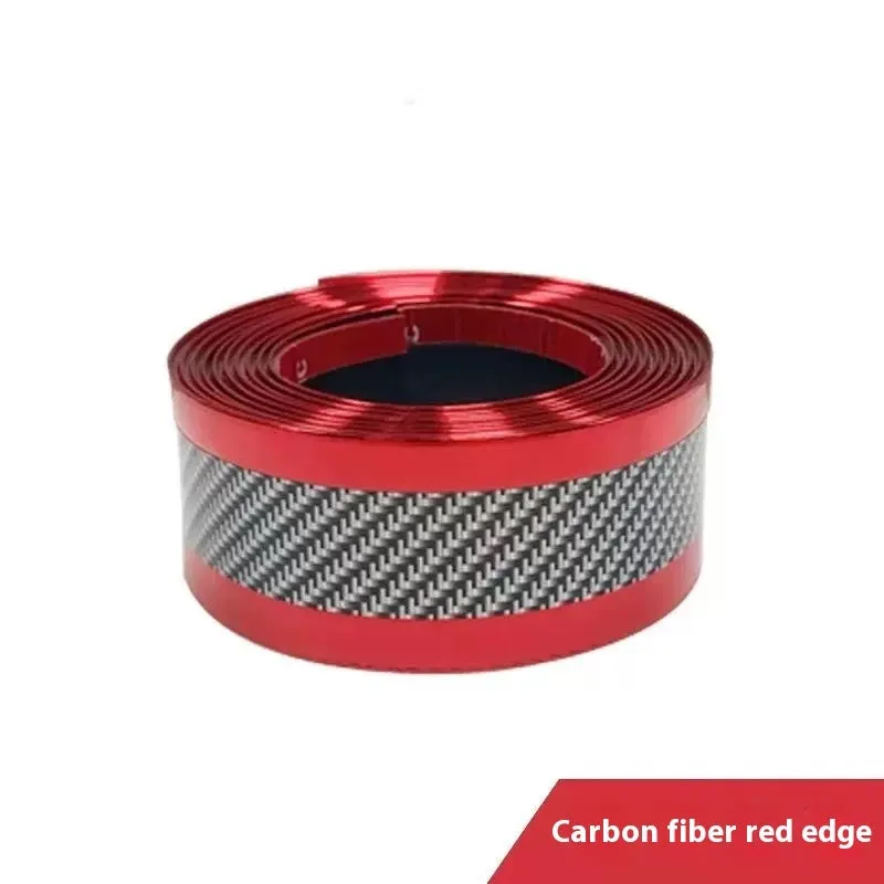 Automobile door strip with carbon diamond particles in silver colour on car door edge