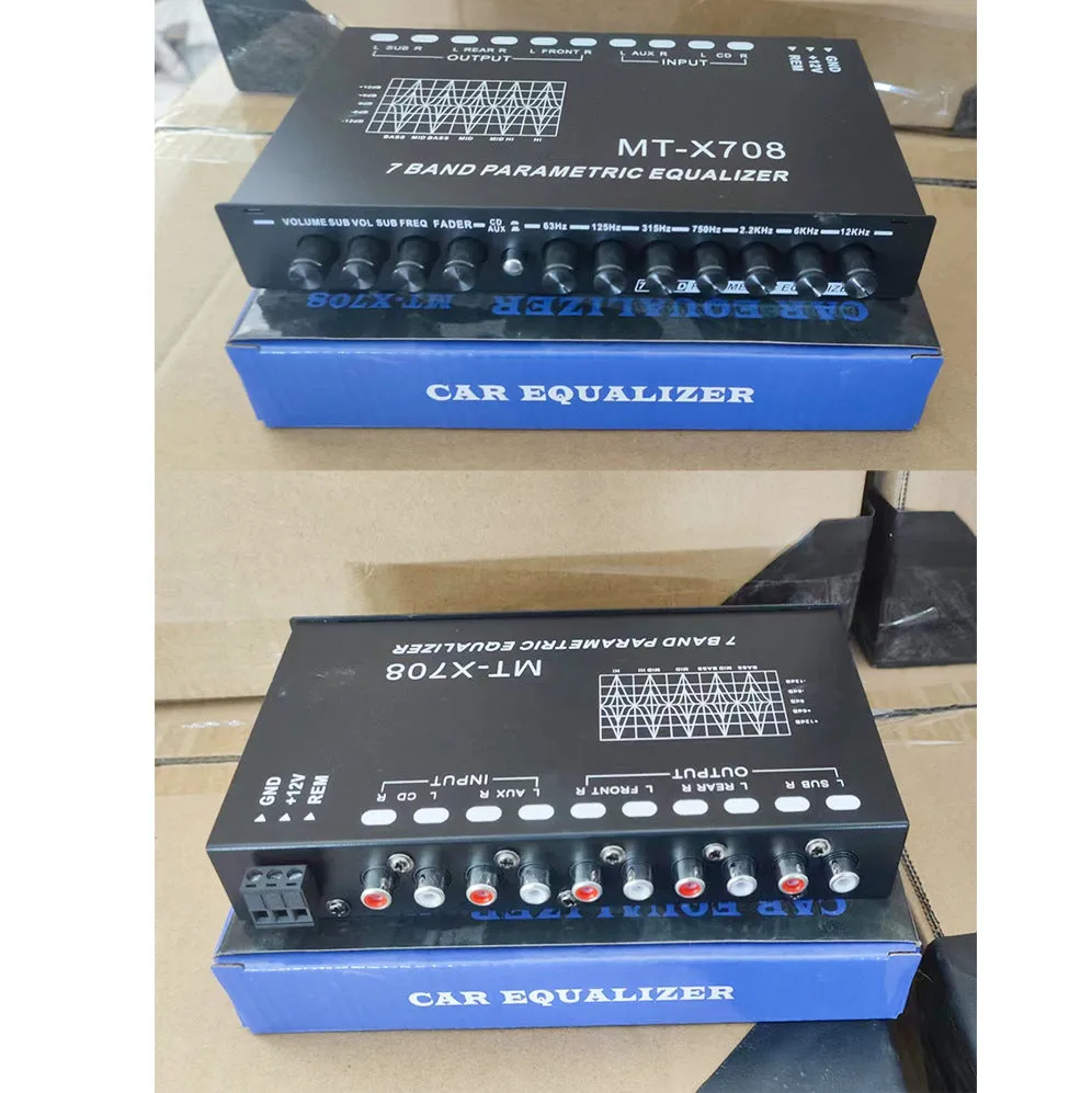 Car equalizer 7-segment tuning division for Volkswagen, 185x120x30mm, upgraded EQ-819 colour
