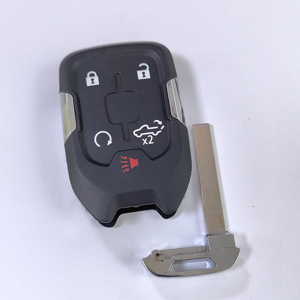 Black ABS plastic 5-key smart key remote control shell for Chevrolet Silverado Sierra 2019-2022