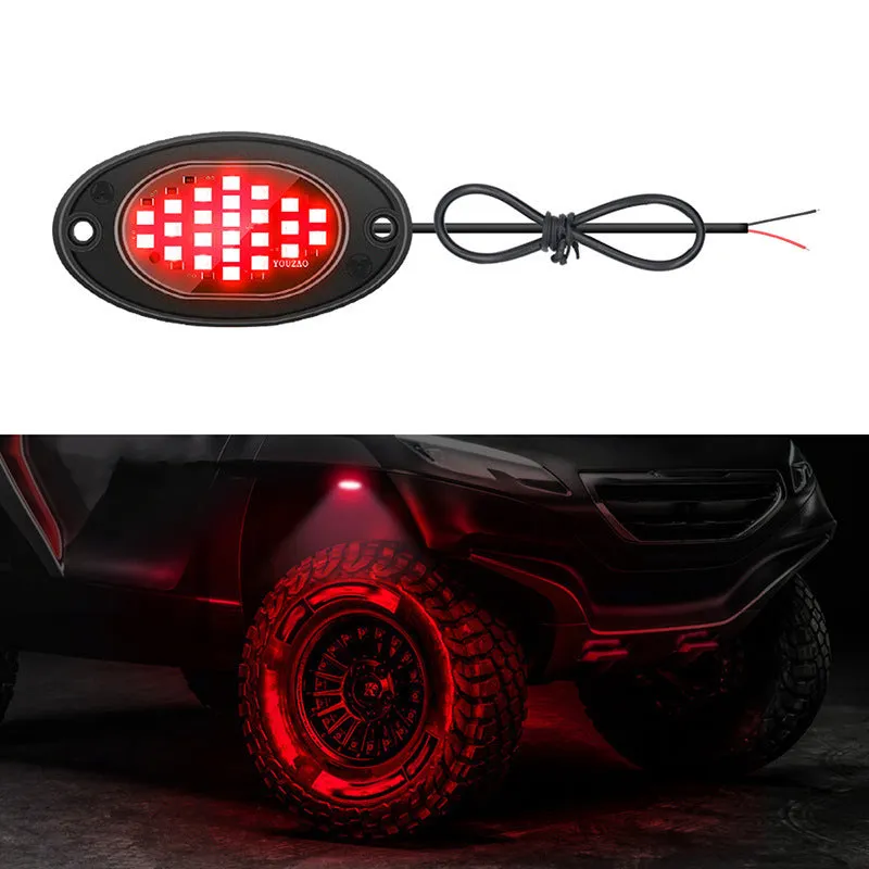 12V car LED chassis ambience light with ABS housing in blue colour option for underbody vehicle decoration.