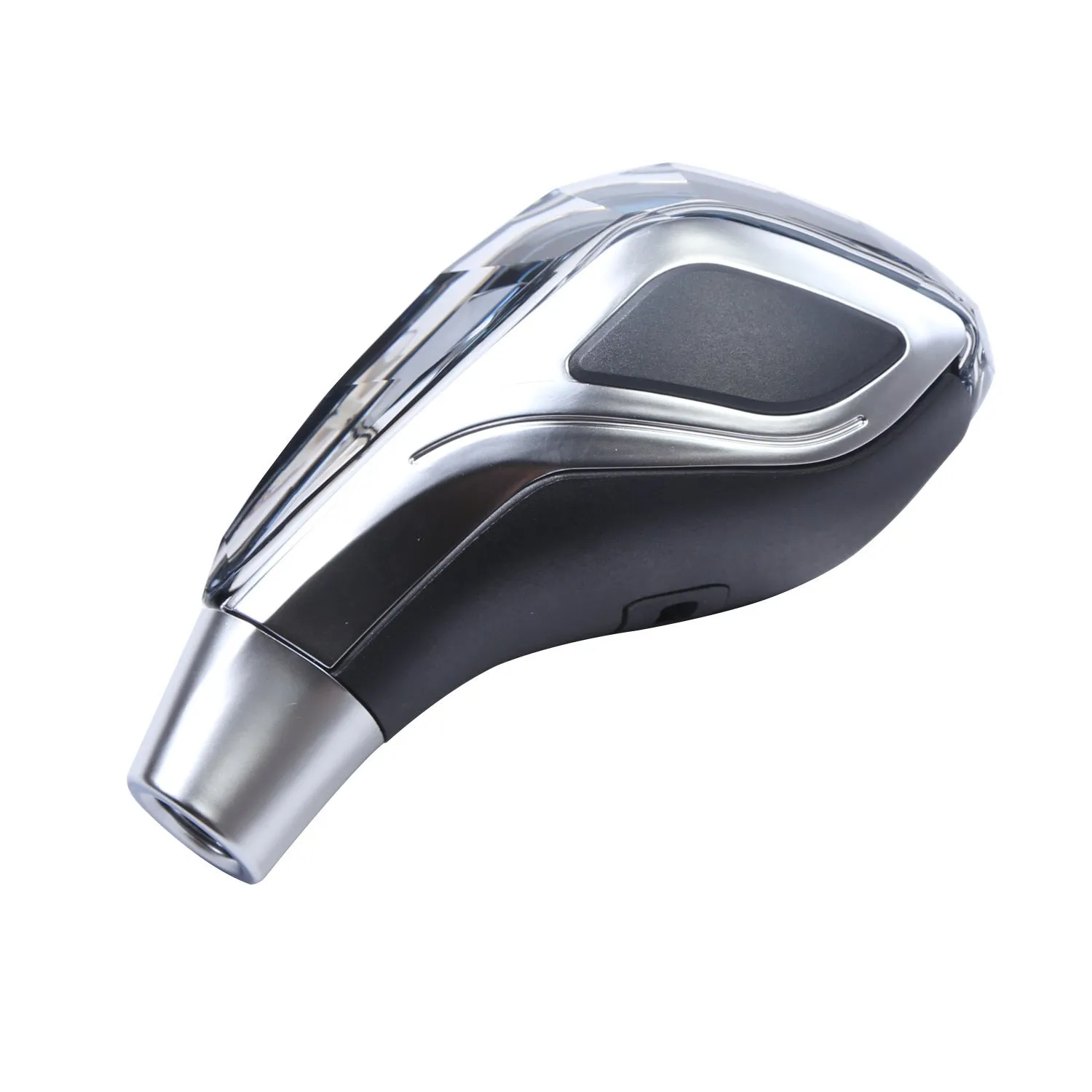 Crystal touch sensing luminous gear head with metal matte finish and colourful LED lighting