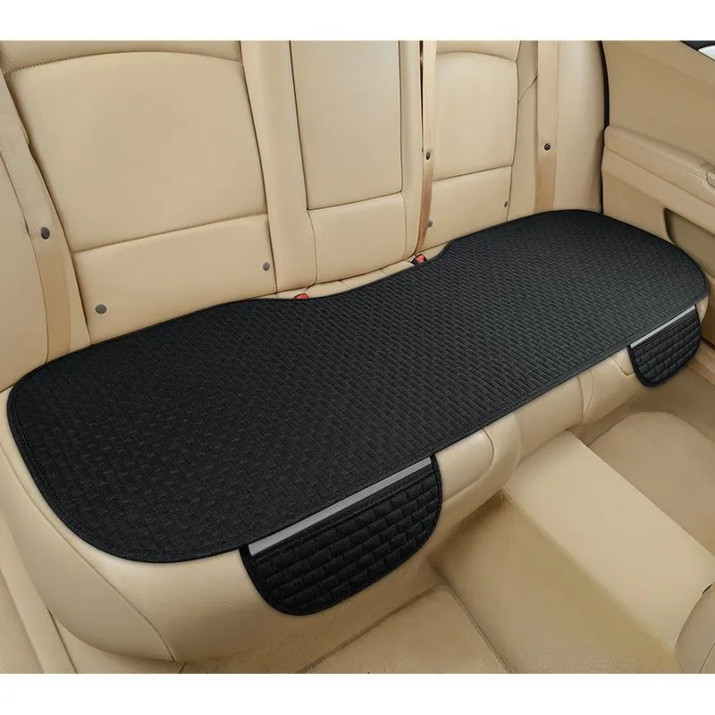 Linen plaid pattern car cushion with business hemming in classic colours on car seat