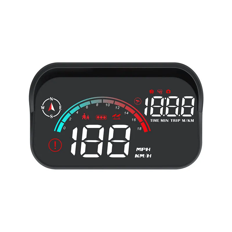 M22 GPS HUD head-up display with 3.5in HD LED screen and universal OBD cable for car dashboard