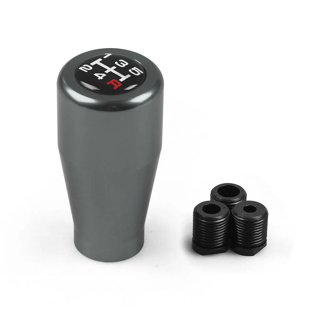 Aluminium alloy universal gear head shift knob in five colours with three adapters for manual cars