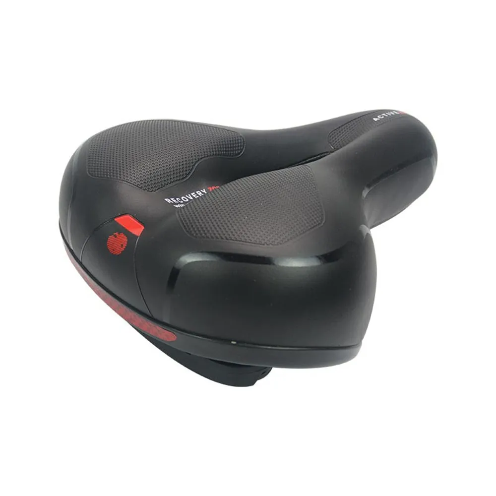 Thickened soft silicone bicycle saddle cushion with PU leather cover and included wrench