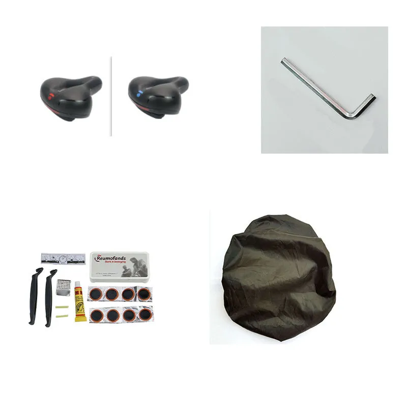Thickened soft silicone bicycle saddle cushion with PU leather cover and included wrench