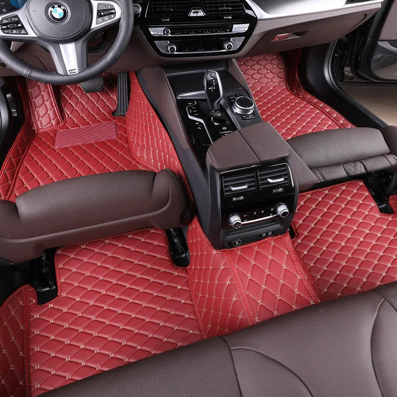 Gray TPE XPE car floor mat for five seats with odourless non-slip surface