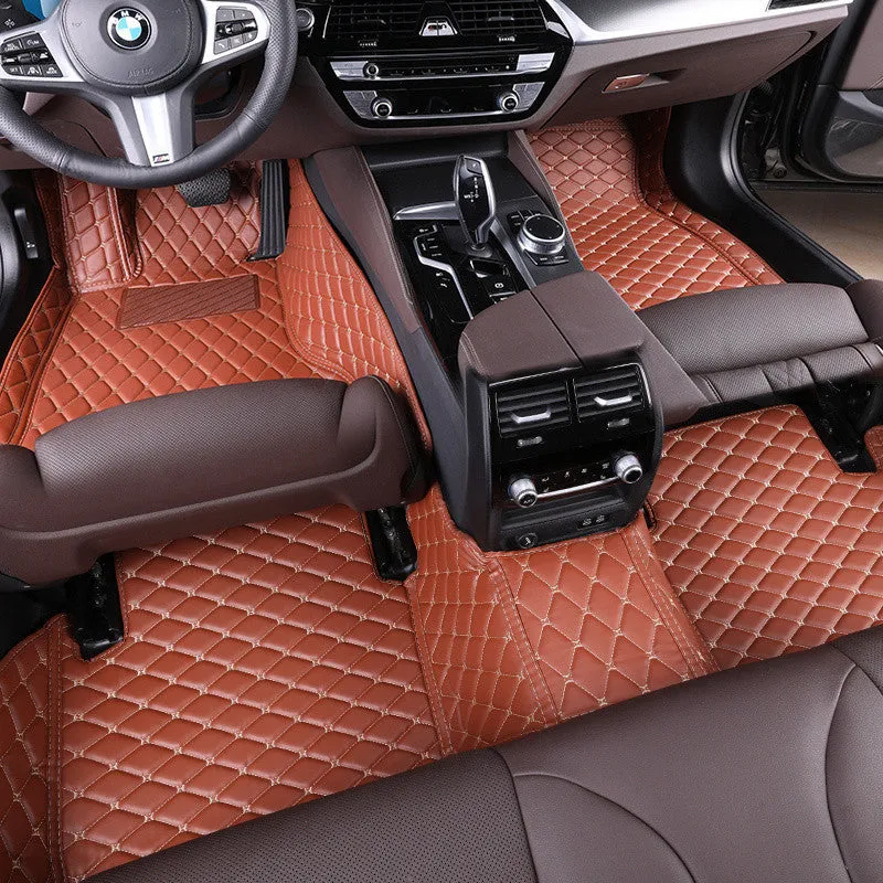Gray TPE XPE car floor mat for five seats with odourless non-slip surface