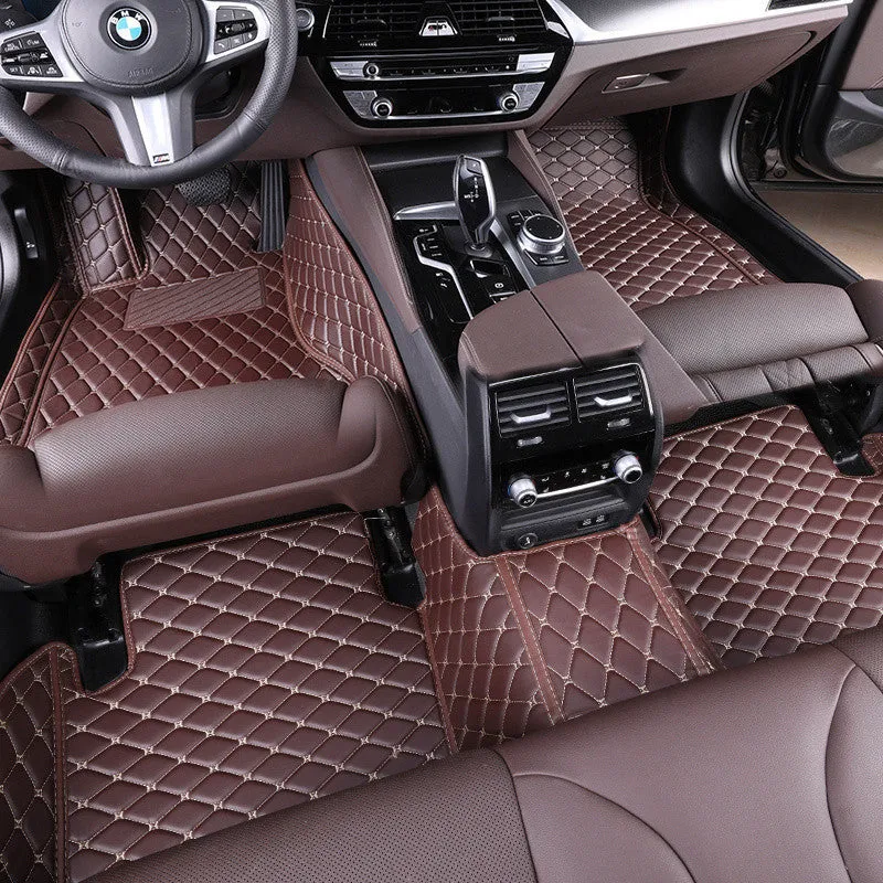 Gray TPE XPE car floor mat for five seats with odourless non-slip surface