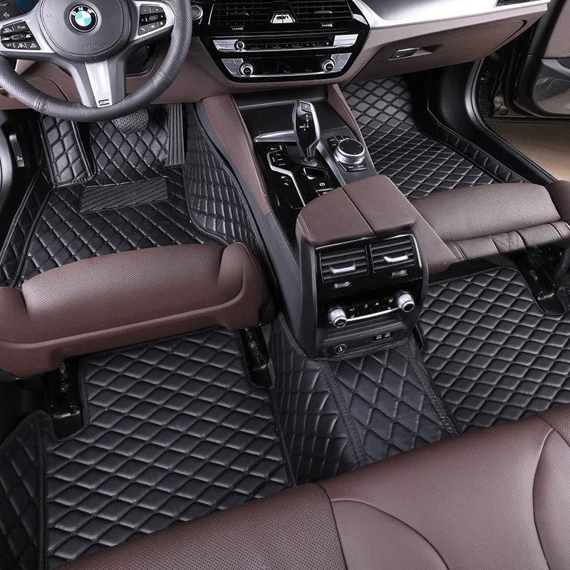 Gray TPE XPE car floor mat for five seats with odourless non-slip surface