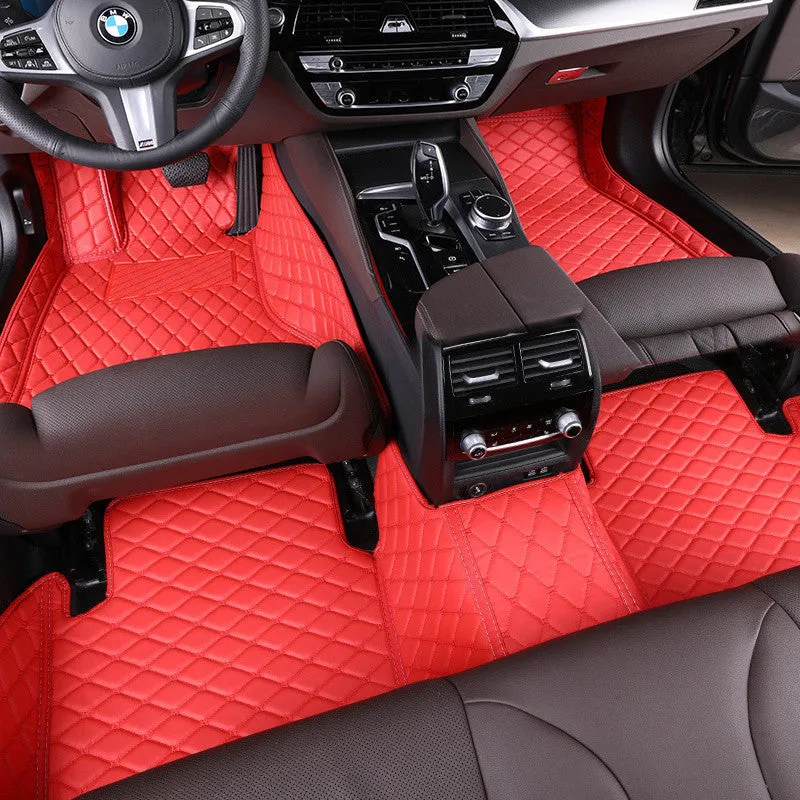 Gray TPE XPE car floor mat for five seats with odourless non-slip surface
